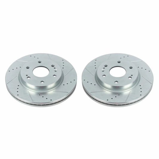 Power Stop 19-20 Chevrolet Silverado 1500 Front Evolution Drilled & Slotted Rotors - Pair