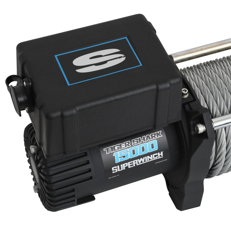 Superwinch 15000 LBS 12V DC 7/16in x 82ft Wire Rope Tiger Shark 11500 Winch