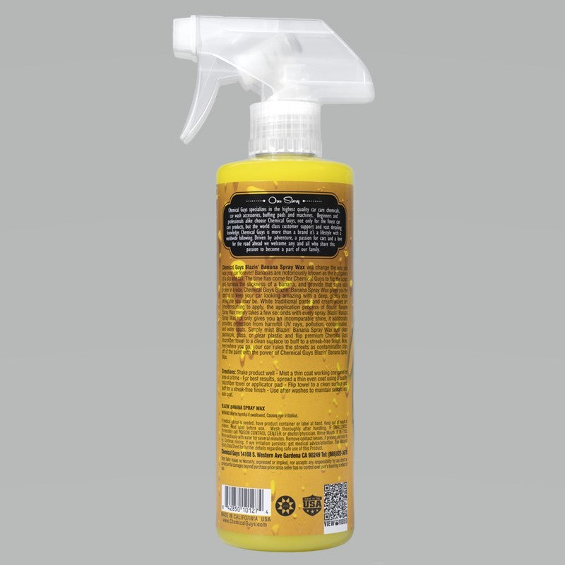 Chemical Guys Blazin Banana Carnauba Spray Wax - 16oz - case of 6