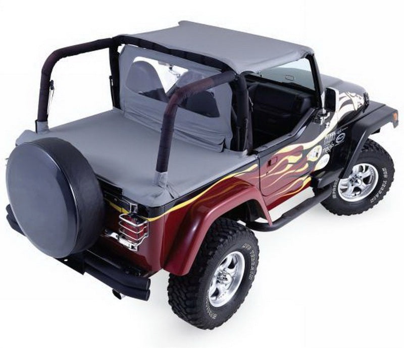 Rampage 1992-1995 Jeep Wrangler(YJ) Cab Soft Top And Tonneau Cover - Black Denim