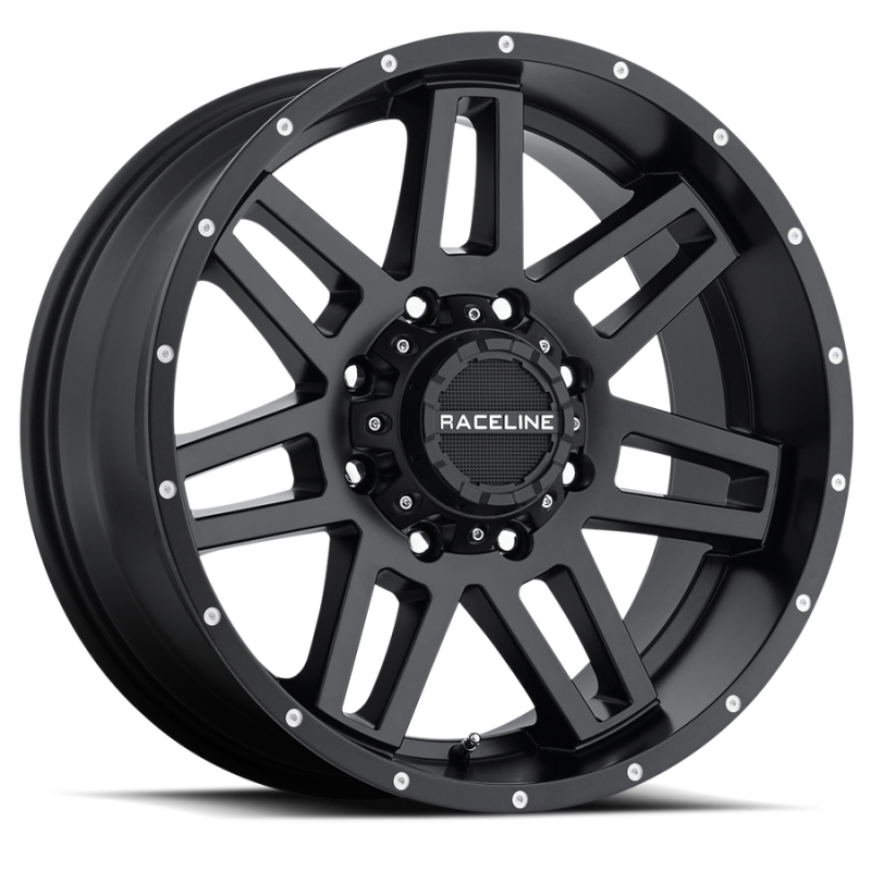 Raceline 931B Injector 16x8in / 8x165.1 BP / 0mm Offset / 125.2mm Bore - Satin Black Wheel