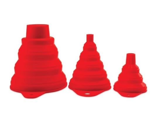 Griots Garage Collapsible Silicone Funnels - Set of 3 - Case of 6