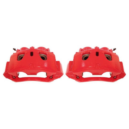 Power Stop 11-19 Chevrolet Silverado 2500 HD Front Red Calipers w/Brackets - Pair