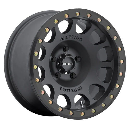 Method MR105 V3 Beadlock 17x9 -38mm Offset 8x6.5 130.81mm CB Matte Black Wheel w/ BH-H24125