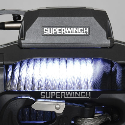 Superwinch 12000 LBS 12V DC 3/8in x 80ft Synthetic Rope SX 12000SR Winch - Graphite