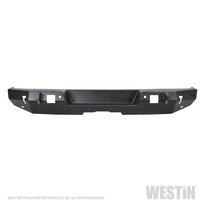 Westin 18-19 Jeep Wrangler JL WJ2 Rear Bumper w/  Sensors (Excl. Wrangler JK) - Textured Black