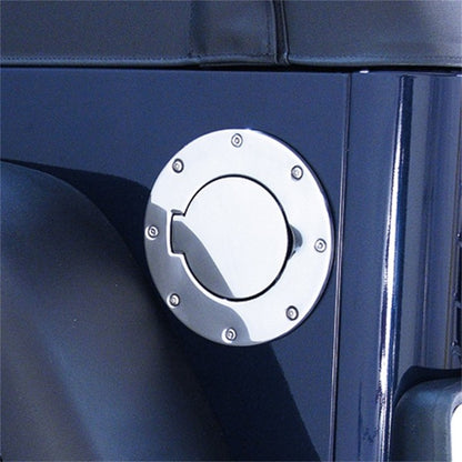 Rugged Ridge 97-06 Jeep Wrangler TJ Stainless Steel Non-Locking Gas Cap Door