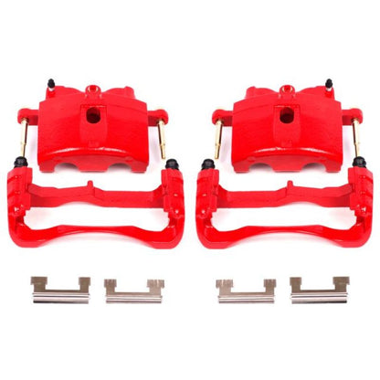 Power Stop 00-04 Cadillac DeVille Front Red Calipers w/Brackets - Pair