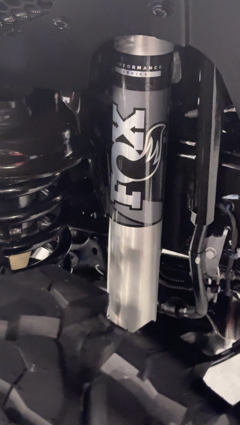 Fox shocks installed at Sexton Offroad in Salt Lake City and Park City, UT, providing superior off-road performance and enhanced suspension control.