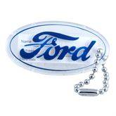 Blue Ford Script Key Chain Plastic