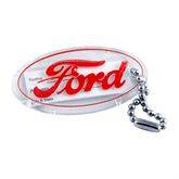 Red Ford Script Key Chain Plastic - Image 1