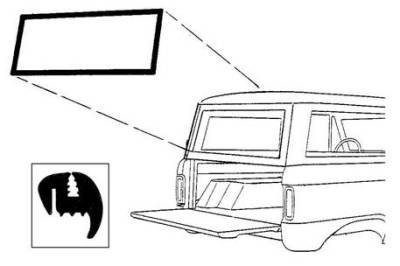 Parts By Vehicle - Back Glass Seal 1966 - 77